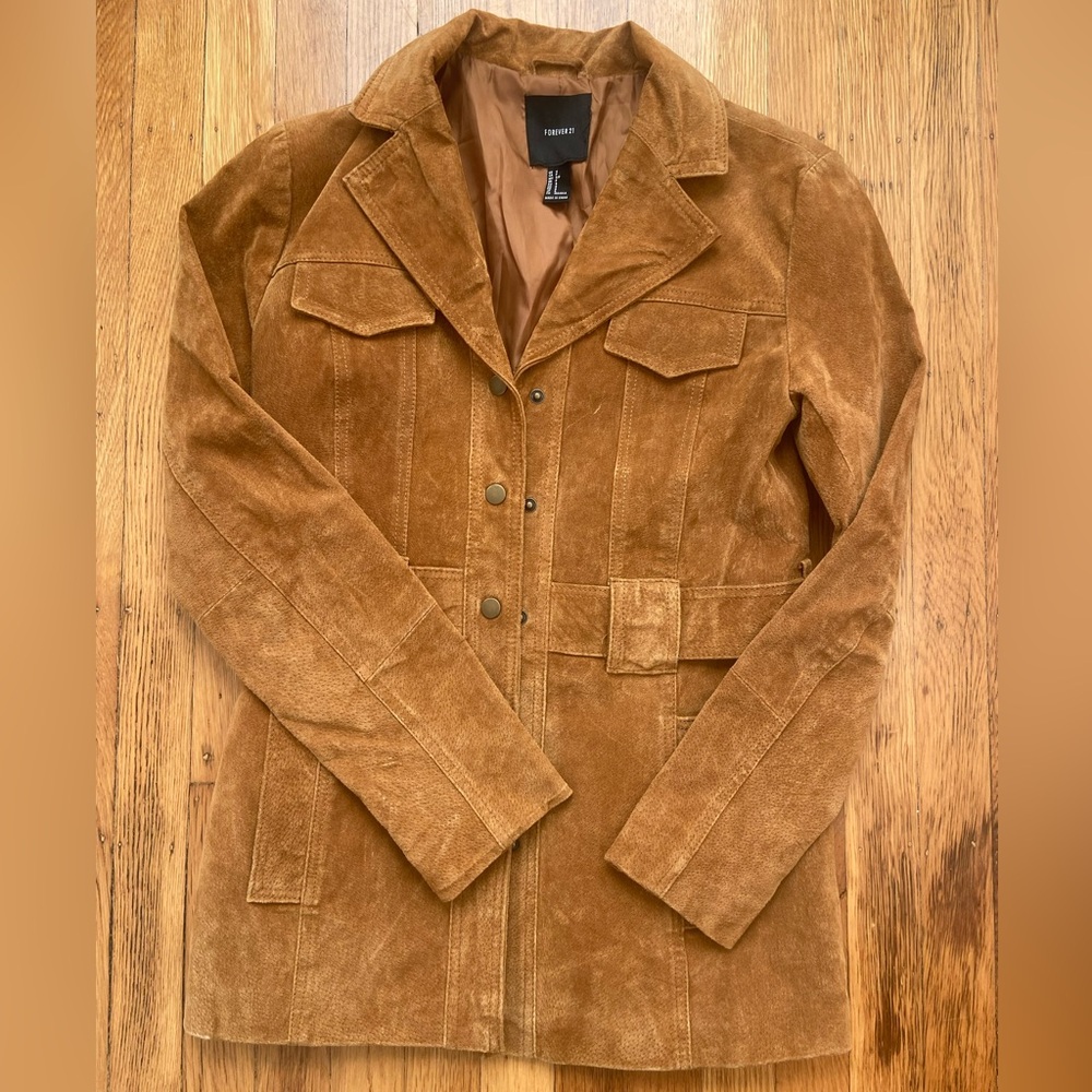 Forever 21 Tan Faux Suede Jacket